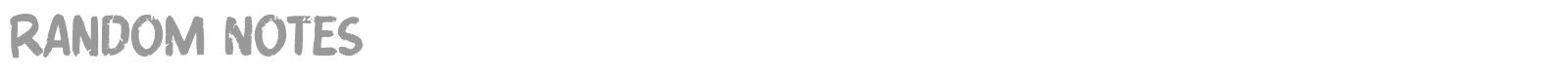 Random Notes font preview